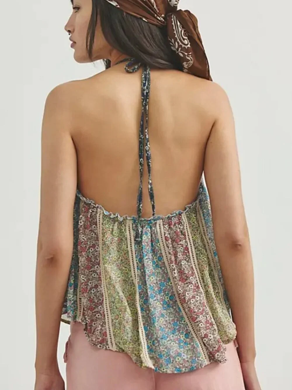 NWT Free People Costa Printed Tank in Candy Combo